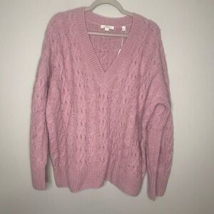Vince Soft Pink V-Neck Sweater
